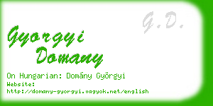 gyorgyi domany business card