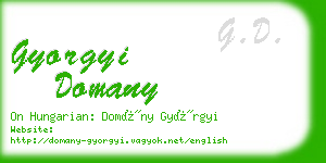 gyorgyi domany business card